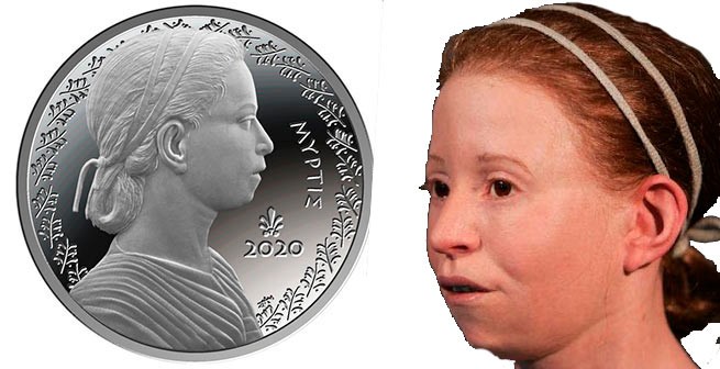 В Греции выпустили монету с лицом девушки из античных Афин