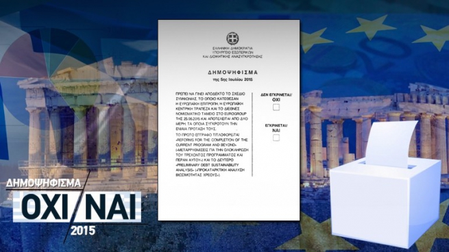 Предварительные результаты референдума в Греции  НЕТ 60% ДА 40%