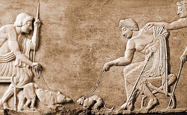 Собака и хорек. Наиболее популярные домашние питомцы в античной Греции
