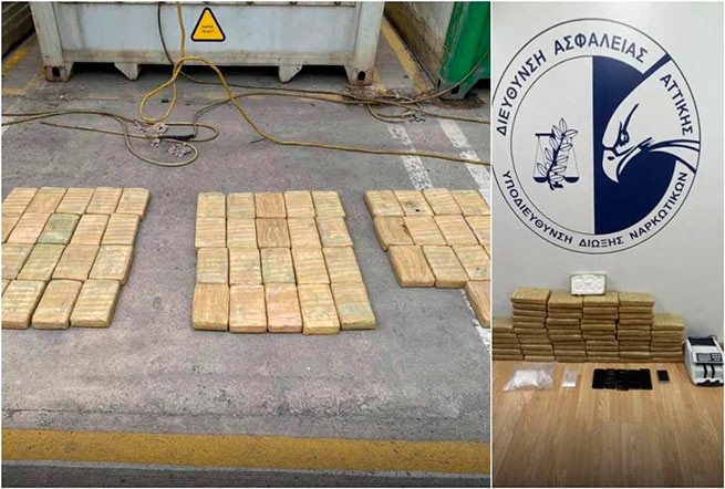 Полиция изъяла 60 кг кокаина в контейнере. Среди трех арестованных - бывший футболист