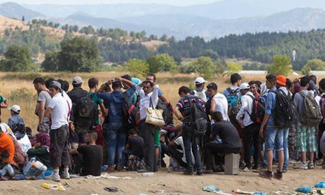 Раненые мигранты на пограничном пункте Идомени