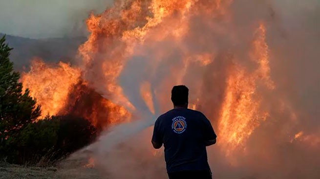 Предупреждение о лесных пожарах в Греции: карта регионов с очень высоким риском