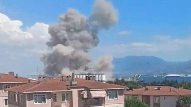 Турция: взрыв на зерновом складе в порту Дериндже