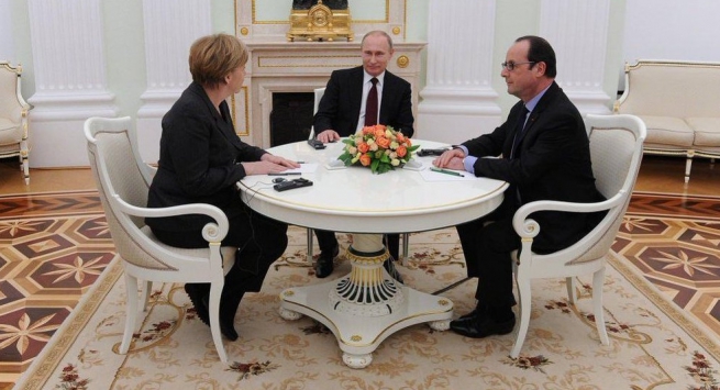Путин-Меркель-Олланд: в Москве состоялись переговоры лидеров трех стран