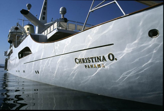 Легендарная яхта "Кристина О" в гавани Мессолонги