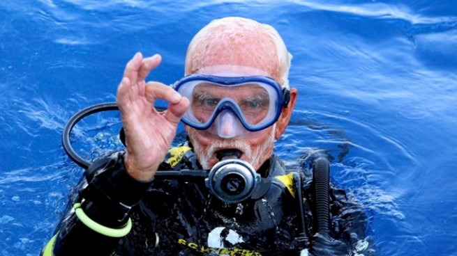 96-летний ветеран Второй мировой войны побил мировой рекорд погружения
