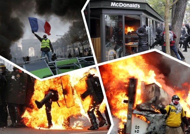 Беспорядки в Париже: число пострадавших возросло до 80 человек