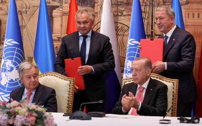 Подписан договор об экспорте зерна из Украины