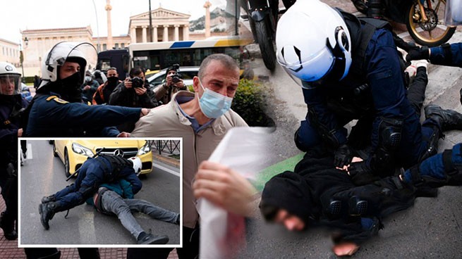 Жесткий разгон полицией митингующих в поддержку Куфодинаса