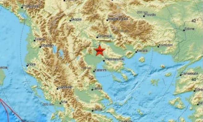 Мощное землетрясение прогремело близ городов Килкис и Салоники