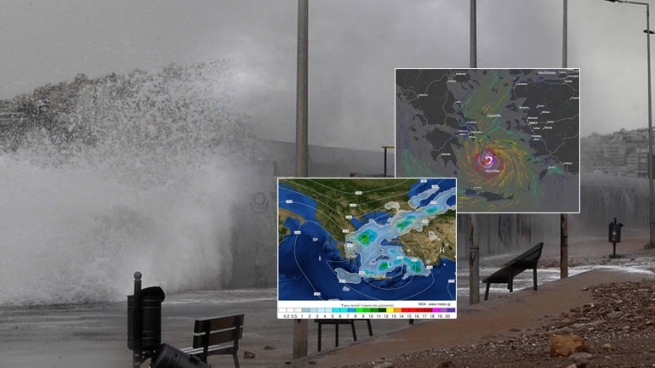 Из-за мощного циклона на территории Греции вводится чрезвычайного положения