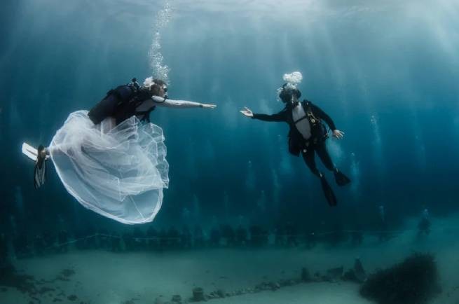 Подводная свадьба в райском уголке