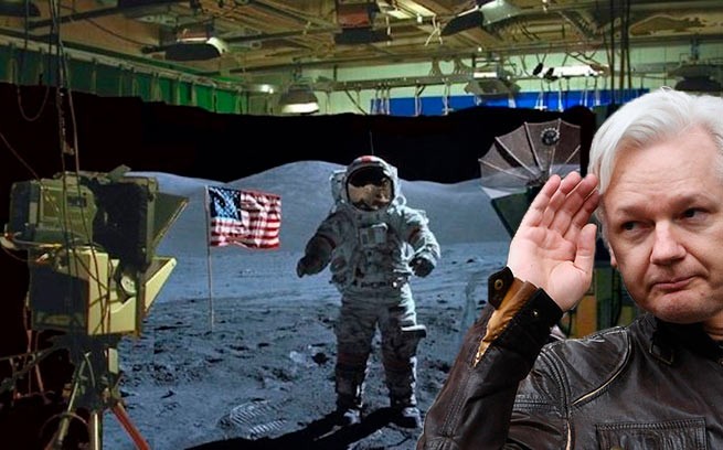 WikiLeaks ответил на арест Асаанжа появлением видео «полета» американцев на Луну