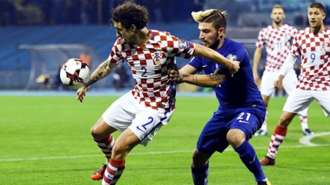 Фото с первого матча Греция Хорватия.