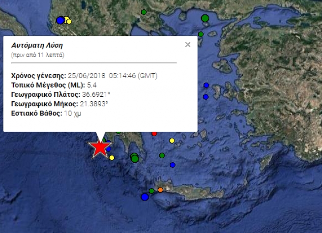 В Греции произошло несколько мощных землетрясений