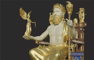 Воссозданное изображение статуи Зевса