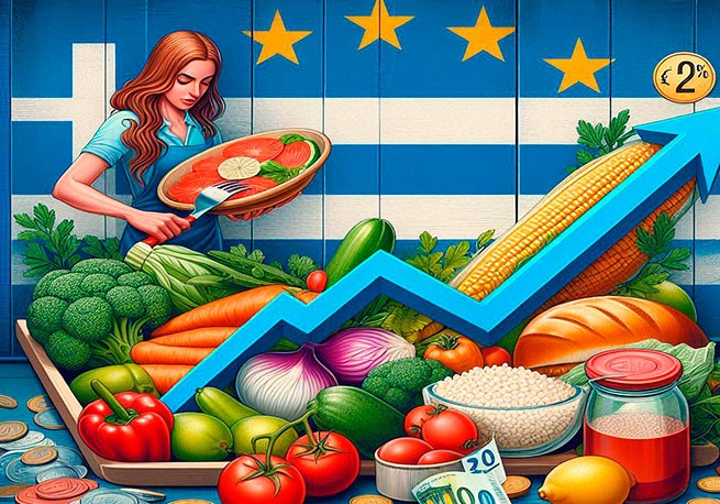 Евростат: инфляция в Греции в ноябре составила 2,9%, цены на продукты питания выросли на 6,9%