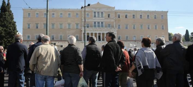 Пенсионеры всей Греции вышли на марш протеста