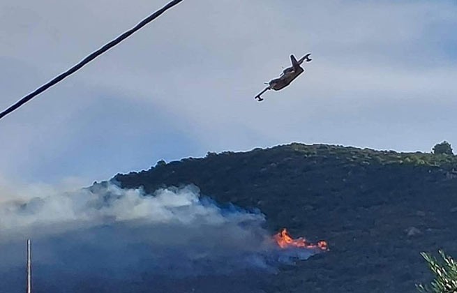 Лесной пожар на Закинтосе. 133 лесных пожара за последние 24 часа (видео)