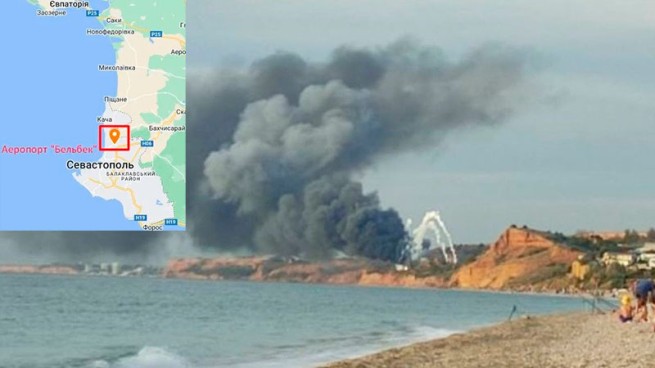 Взрывы на российской авиабазе Бельбек в Крыму
