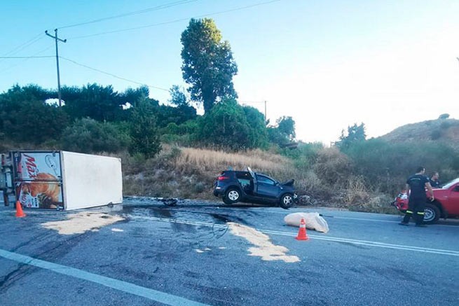 Один погибший и пять раненых в автокатастрофе на Крите