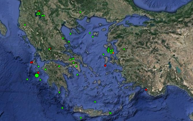 Очередная волна землетрясений прошла в Греции