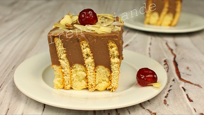 Необычный торт  без выпечки из печенья, с заварным  шоколадным кремом