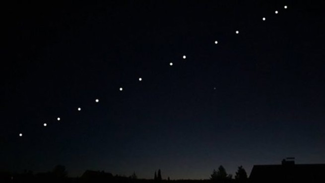 Спутники Илона Маска в небе над Ксанти