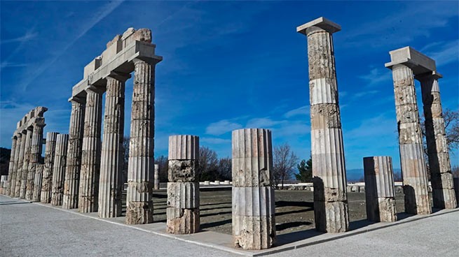 Торжественное открытие отреставрированного дворца Филиппа II Македонского