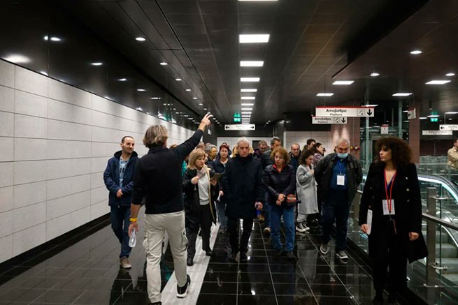 В Салониках открыли станцию метро «Агия София», но только... для осмотра достопримечательностей