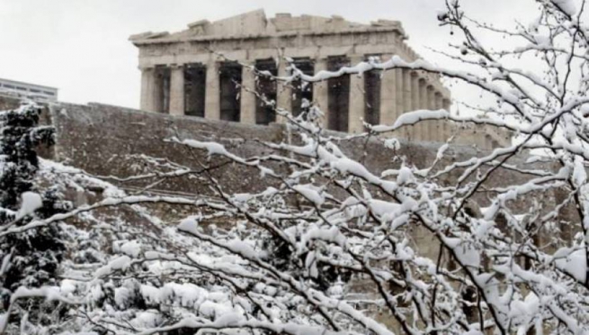 Снегопад накроет Афины