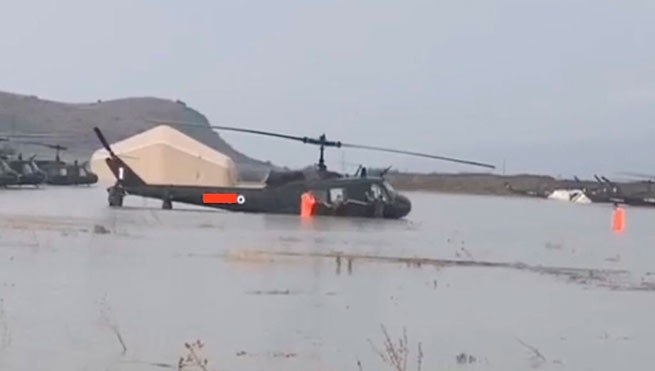 Военные вертолеты «утонули» на Фессалийской равнине