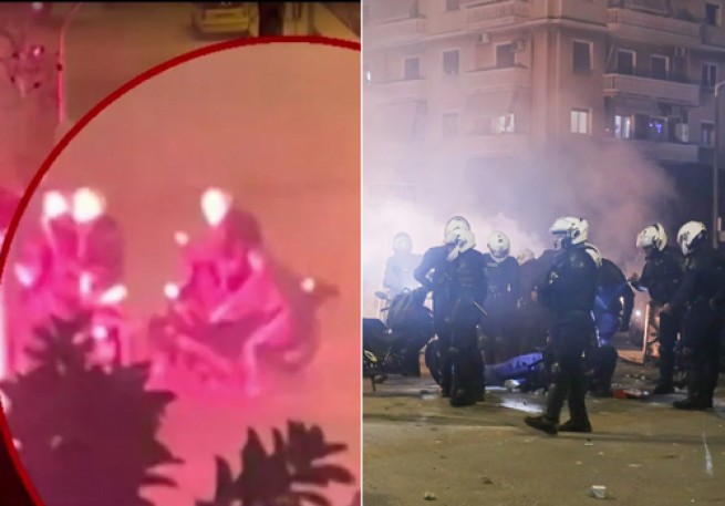 Новое обличающее полицейских видео эпизодов в Неа Смирни
