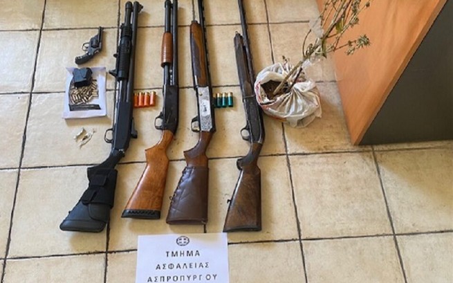 Аспропиргос: арест за хранение оружия и наркотиков