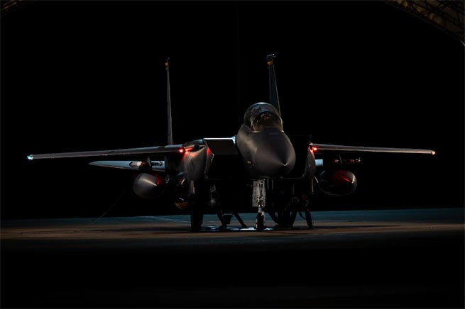 USAFE F-15E благополучно приземлился в Ларисе, несмотря на потерю фонаря кабины пилота
