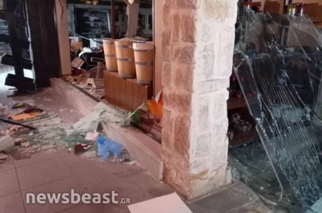 Неа Эритрея: продуктовый магазин разрушен ночным взрывом