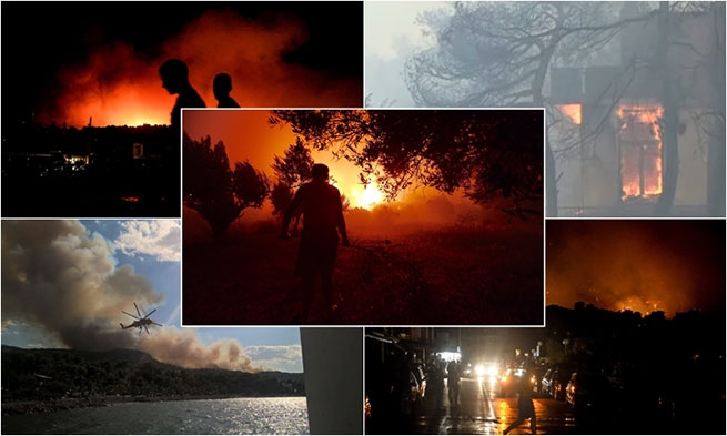 Ужасающие итоги пожаров на севере от Афин (фото-видео)