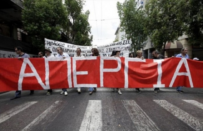 Греция погрузилась в 24-часовую всеобщую забастовку