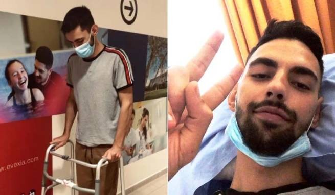 23-летний парень, которого парализовало после вакцинации, через 2 месяца снова встал на ноги