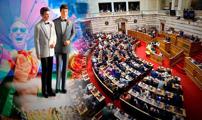 Samaras' Rede und 120 Stimmen voller „Kopfschmerzen“  ND nach dem Gesetz über die „Ehe“  und Adoption von Kindern durch LGBT-Paare