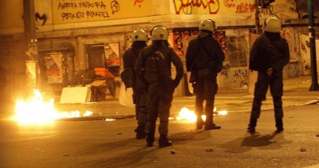 Столкновение между полицией и анархистами в Эксархии