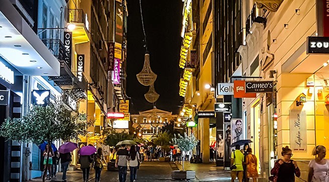 Улица Эрму в Афинах по-прежнему среди 15 самых дорогих в мире