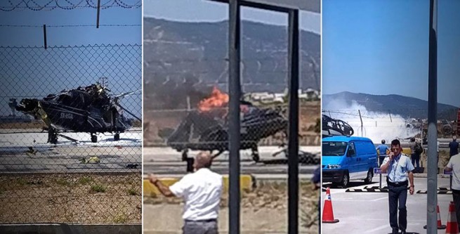 Вертолет разбился в Афинском аэропорту(дополнено)