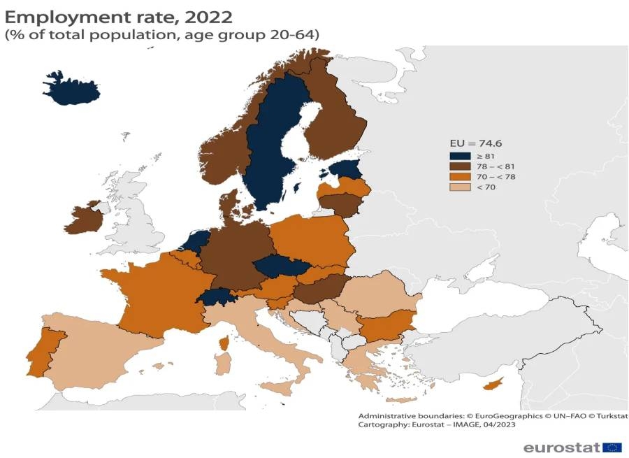 Карта евросоюза 2022