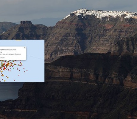 Санторини и Аморгос «трясет»: 5,2 балла по шкале Рихтера на разломе Ангидрос