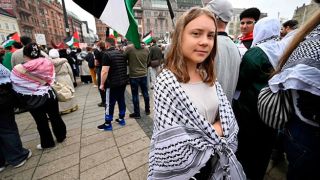 Грета Тунберг пришла на акцию за отстранение Израиля от Евровидения