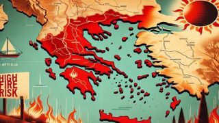 Гражданская защита Греции: чрезвычайный уровень пожарной опасности на 21 июня
